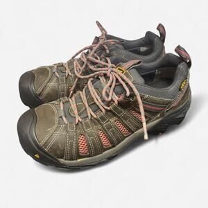 KEEN Utility Flint Low Steel Toe Work Hiking Shoes Women's 9.5 W Wide 1014695